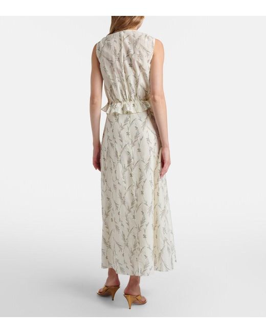 Veronica Beard White Ollian Cotton And Silk Voile Minidress