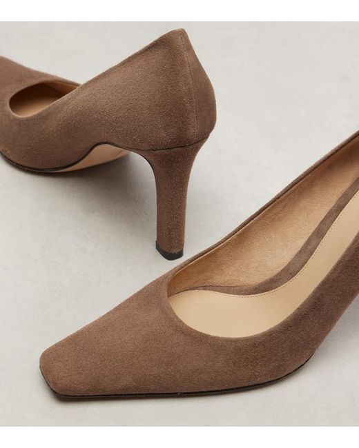 The Row Brown Carla 80 Suede Pumps