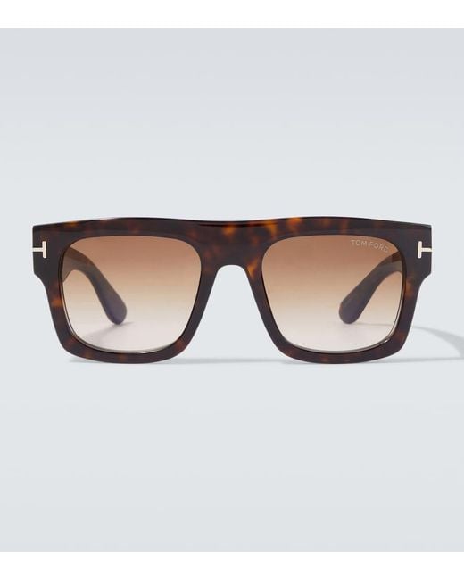 Tom Ford Brown Fausto Square Sunglasses for men