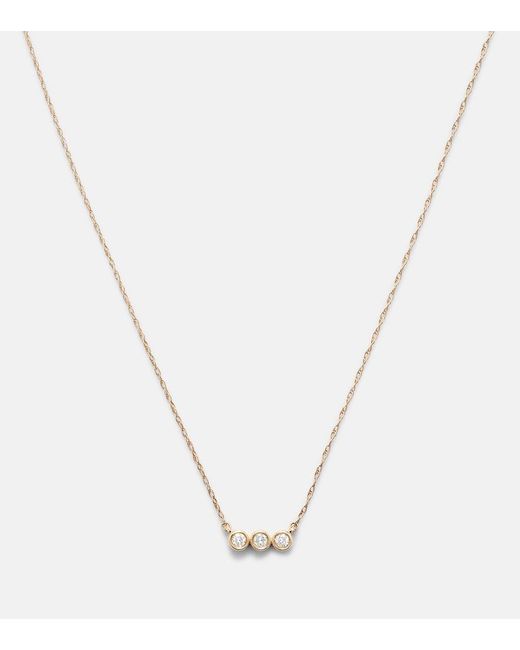 STONE AND STRAND White 10Kt Necklace With Diamonds