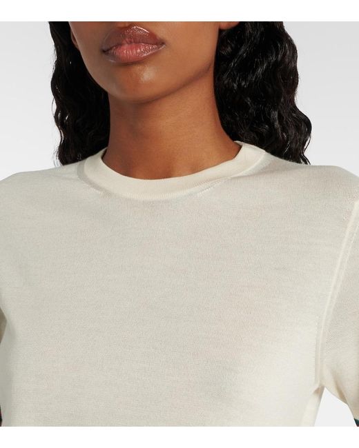 Gucci White Cashmere And Silk Top