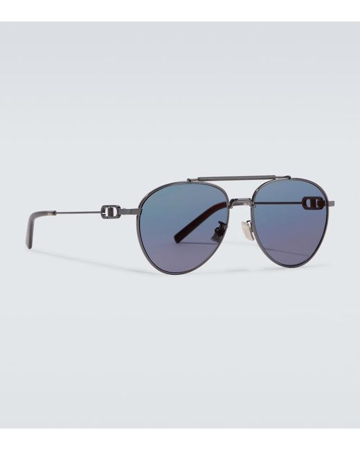 Dior Brown Cd Link R1U Aviator Sunglasses for men