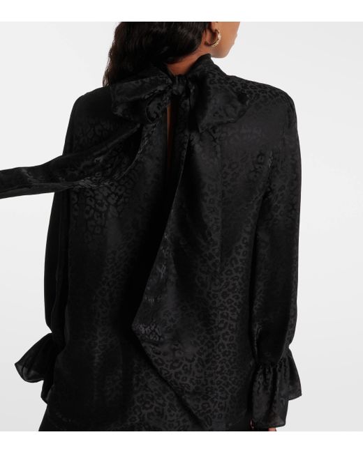Blouse en jacquard Nina Ricci en coloris Black