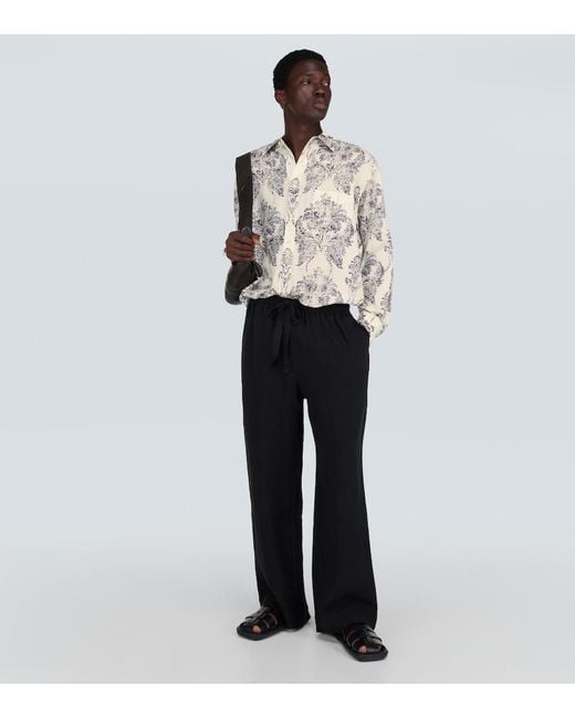 Commas White Silk And Cotton Shirt for men