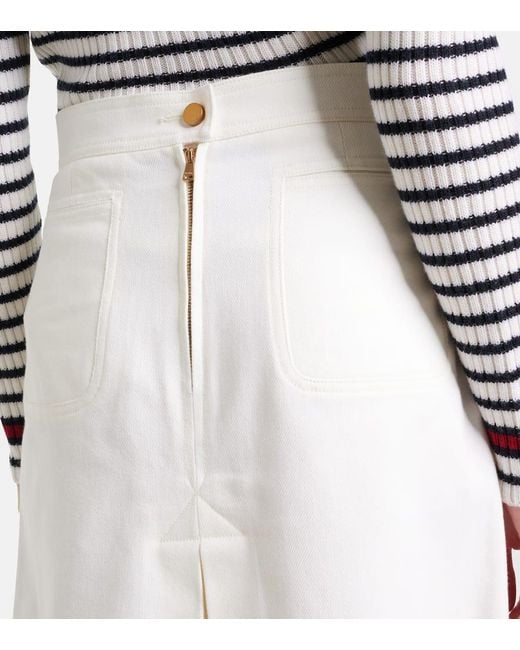 Max Mara White Midirock Renoir Aus Baumwolle