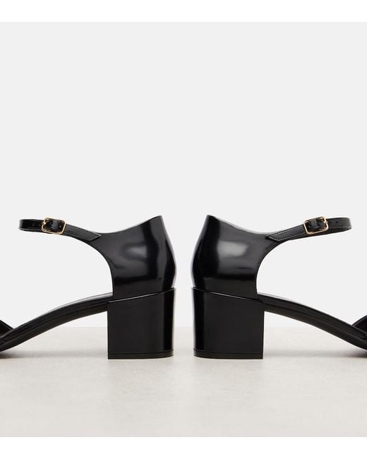 The Row Black Penelope Leather Pumps