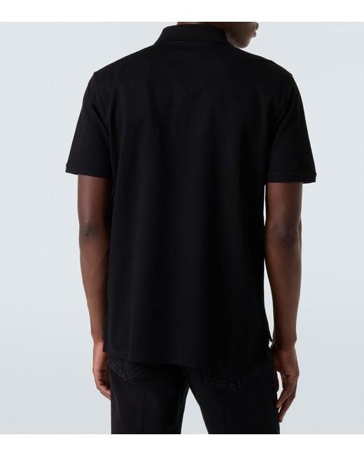 Polo De Pique De Algodon Con Logo Givenchy de hombre de color Black