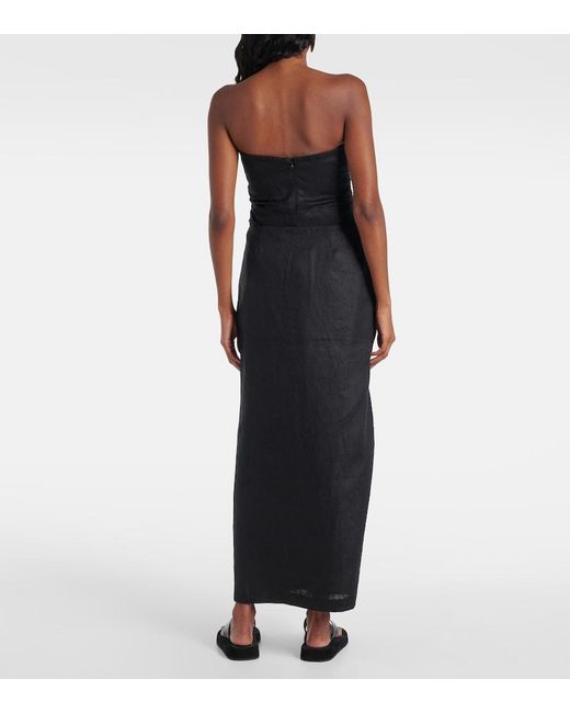 Sir Black Josefina Linen Maxi Skirt