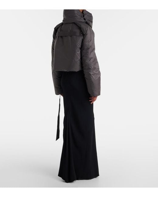 Rick Owens Gray Convertible Puffer Jacket