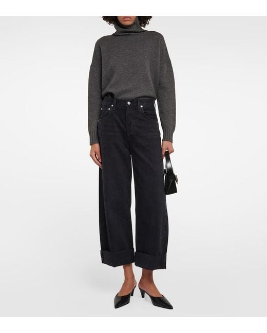Citizens of Humanity Blue Ayla High-Rise Wide-Leg Jeans
