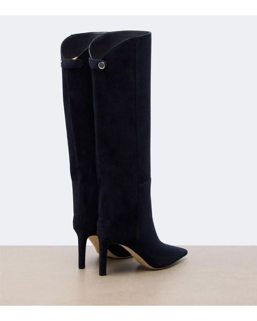 Jimmy Choo Blue Alizze Suede Knee-High Boots