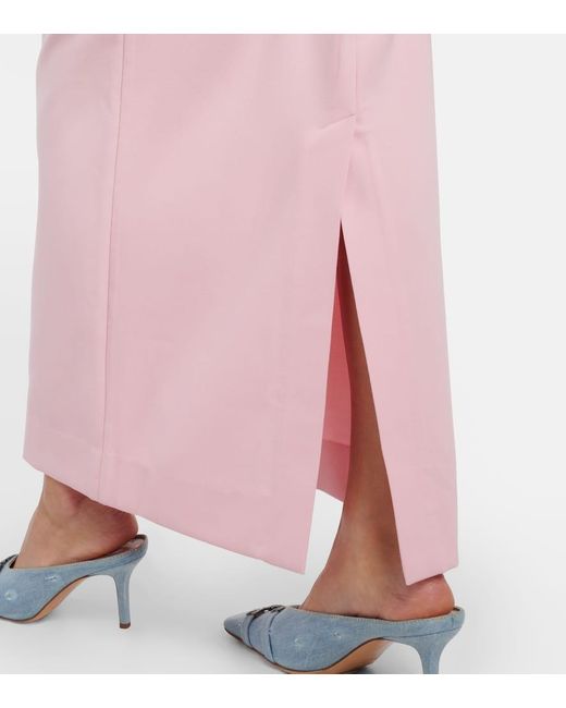 Staud Pink Jeremiah High-rise Maxi Skirt