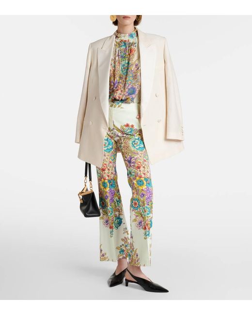 Etro Multicolor Bedruckte Bluse aus Baumwolle