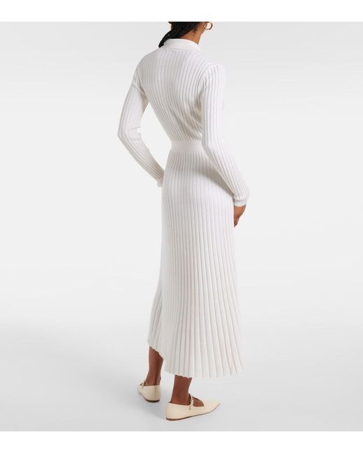 Gabriela Hearst White Ardor Silk And Cashmere Maxi Dress