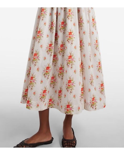 Doen Multicolor Midikleid Ischia Aus Baumwolle