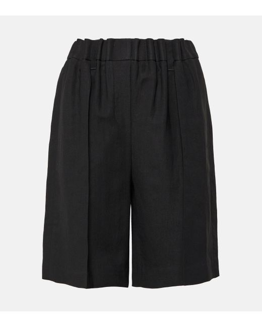 Brunello Cucinelli Black Twill Shorts