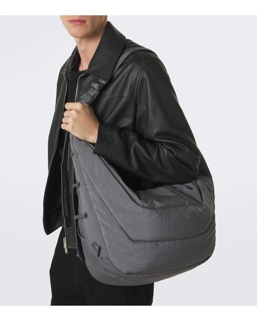 Lemaire Gray Soft Game Large Shoulder Bag for men