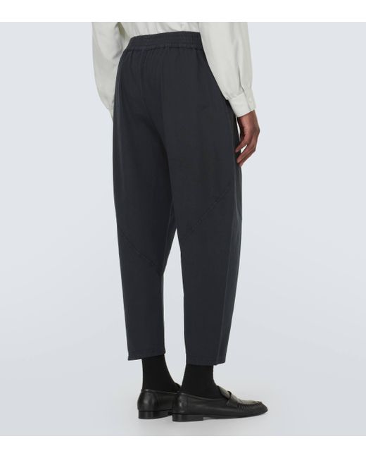 The Row Blue Kaol Cotton Tapered Pants for men