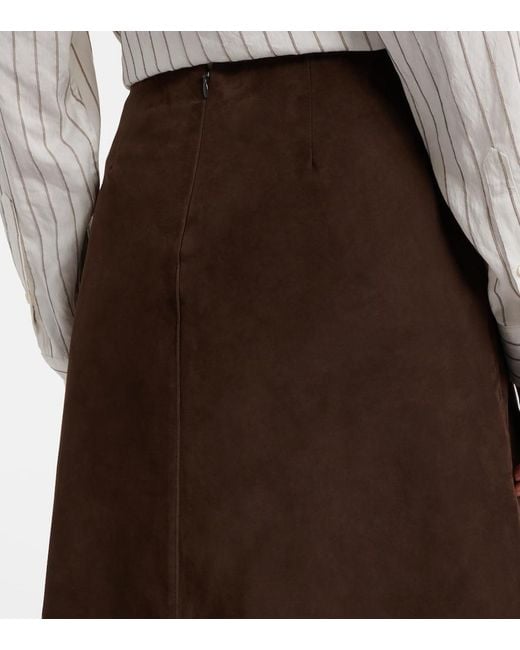Totême Brown Suede Miniskirt