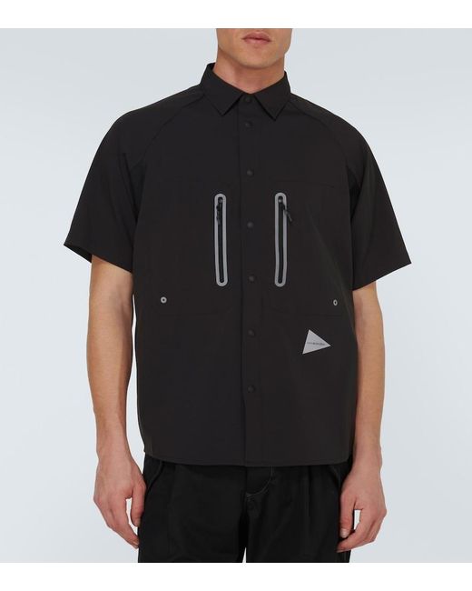 And Wander Black Technical Shirt for men