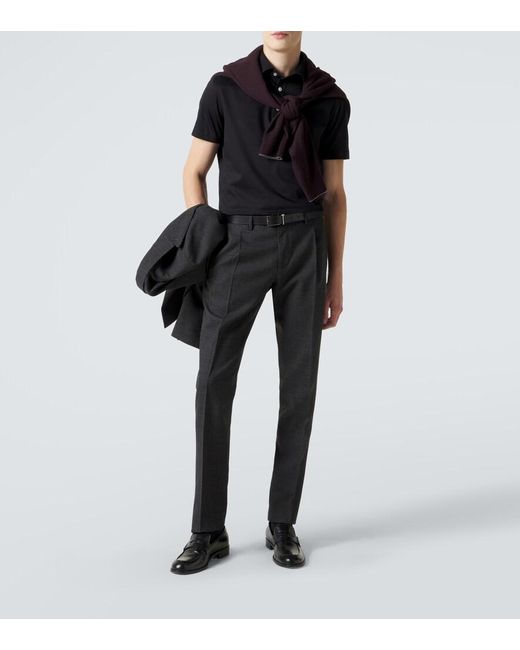 Polo De Algodon Kiton de hombre de color Black