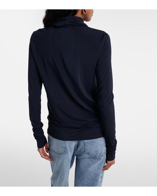 TOVE Blue Lisette Jersey Turtleneck Top