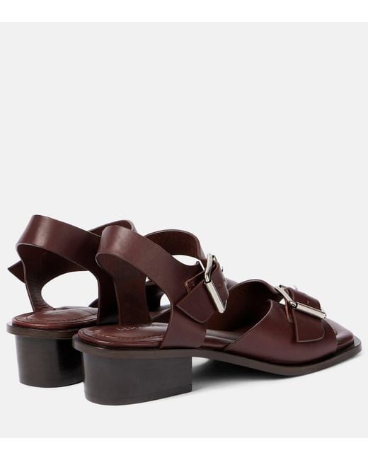 Lemaire Brown Leather Sandals