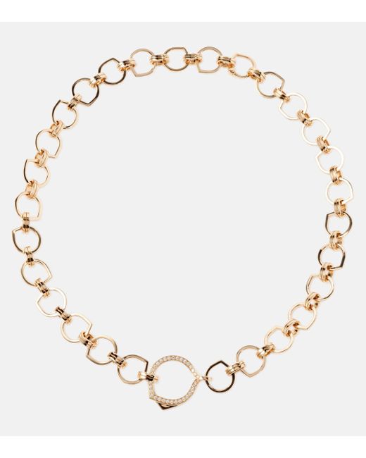 Repossi Metallic Antifer 18kt Rose Gold Necklace With Diamonds