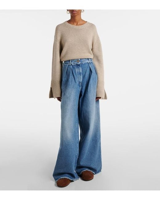 Alanui Blue Wide-Leg Jeans