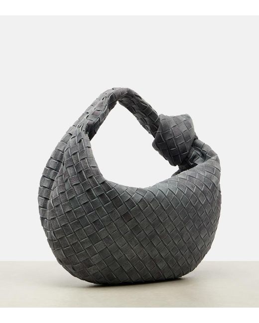 Bottega Veneta Gray Tote Bag Jodie Medium Aus Veloursleder