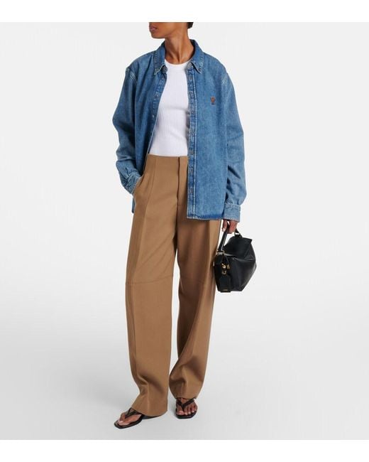 AMI Blue Ami De Cour Denim Shirt