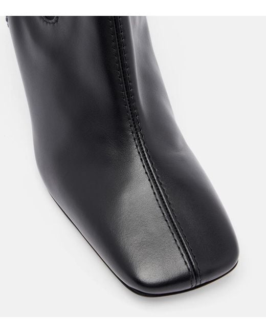 J.W. Anderson Black Chain Leather Ankle Boots