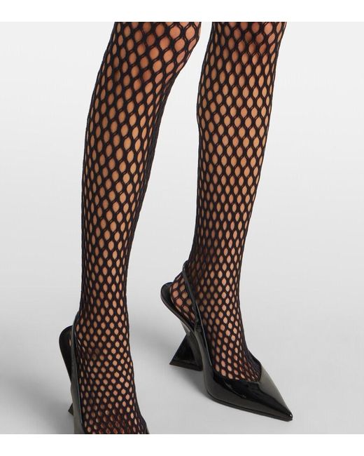 Wardrobe NYC Black Rhw Web Wool-Blend Tights
