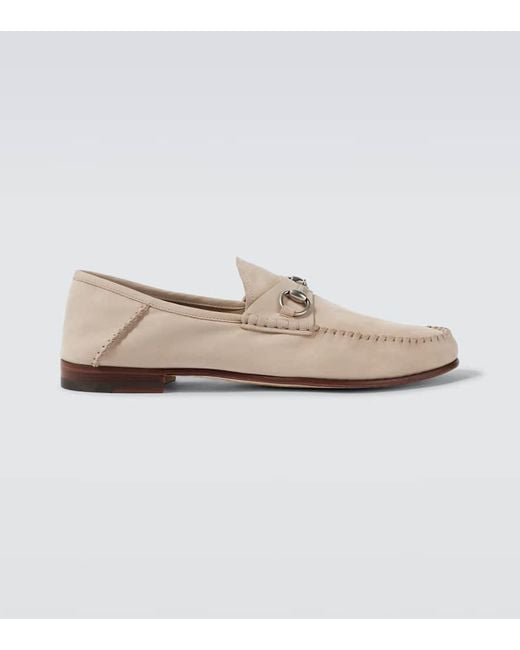 Mocassini Gigi Horsebit di Gucci in White da Uomo