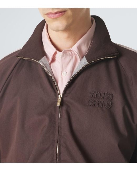 Miu Miu Purple Cotton Twill Jacket for men