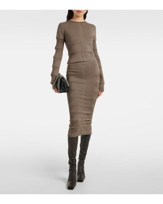 Rick Owens Gray Jersey Top