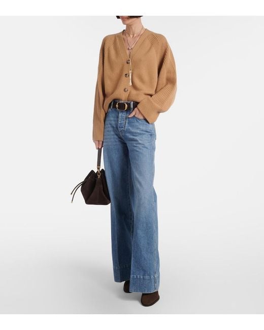 Jardin Des Orangers Brown Wool And Cashmere Cardigan