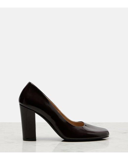 The Row Black Penelope Leather Pumps