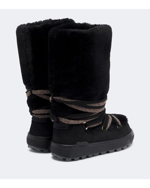 Bogner Black Chamonix Shearling Snow Boots