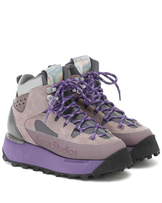 purple platform sneakers