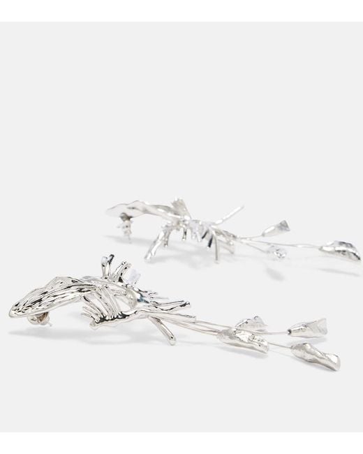Pendientes Exotic Flower Dries Van Noten de color White