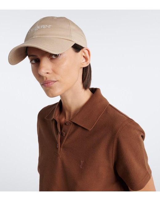 Cappello Da Baseball di Saint Laurent in Natural