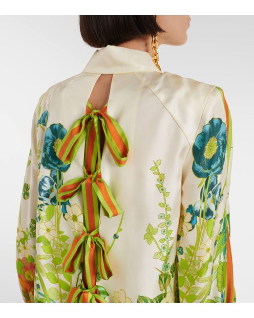 ALÉMAIS Yellow Constance Floral Silk Shirt