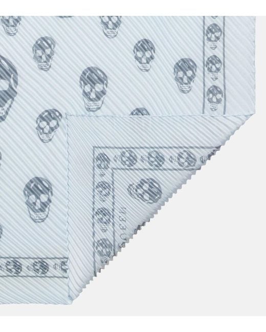 Sciarpa Skull di McQueen in Blue