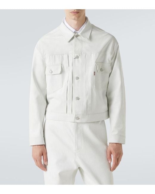 Junya Watanabe White X Levi's Oversized Denim Jacket for men