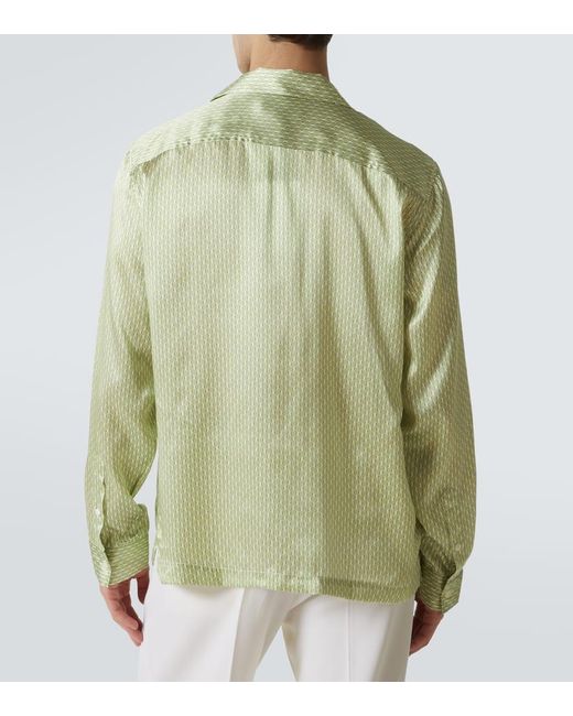 Frescobol Carioca Bedrucktes Hemd Safra Aus Seide in Green für Herren