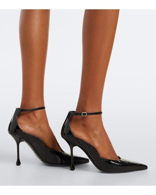 Jimmy Choo Black Quinci Leather Pumps