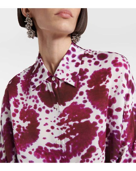 Dries Van Noten Red Oversize-Hemd