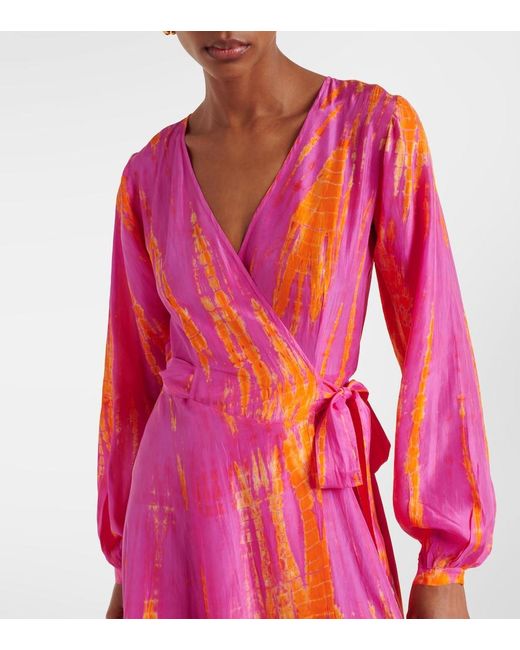 Anna Kosturova Pink Silk Maxi Dress