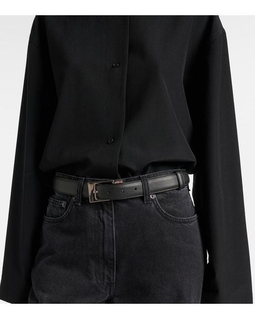 The Row Black Jewel Leather Belt